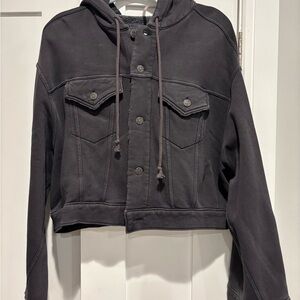Free People Charcoal Jean Jacket